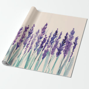 Papel De Presente Aquarela lavandante francesa