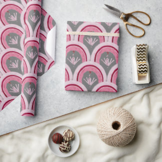 Papel De Presente Aquarela Rosa Clássico Desenhado à Mão