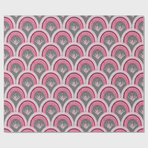 Papel De Presente Aquarela Rosa Clássico Desenhado à Mão