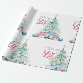 Papel De Presente Aquarela, vamos deixar a árvore de Natal