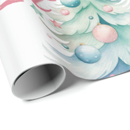 Papel De Presente Aquarela, vamos deixar a árvore de Natal