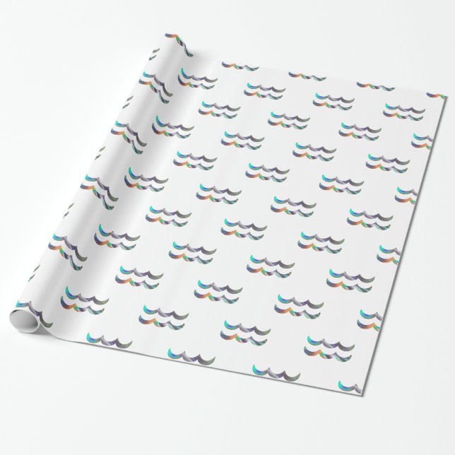 Papel De Presente Aquário holograma (Desenrolado)