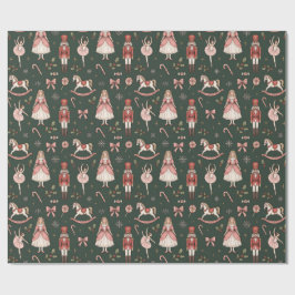 Papel De Presente Aquebrador de Nozes Ballet Elegante de Natal