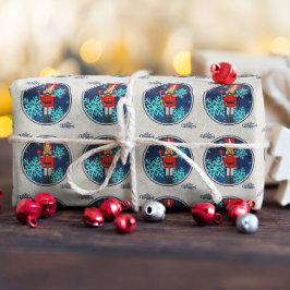 Papel De Presente Aquebrador de Nozes de Natal Vintage