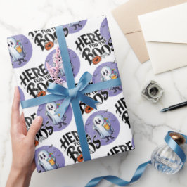 Papel De Presente Aqui para os Boos | Beba e coloque seu Spook em ci