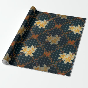 Papel De Presente Árabe. Vintage abstrato raster floral sem costura