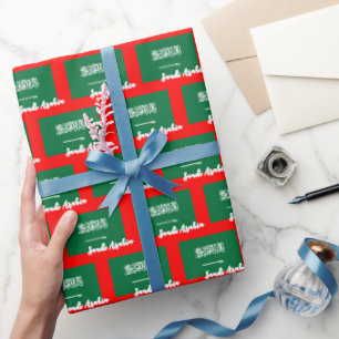Papel De Presente Arábia Saudita escrevendo papel, patriótico para a