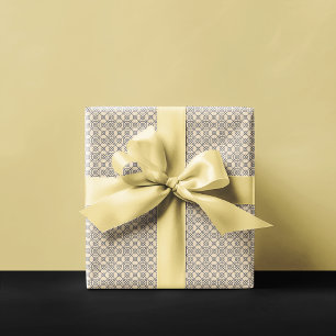 Papel De Presente Arábico Geométrico Marinho Azul Tan