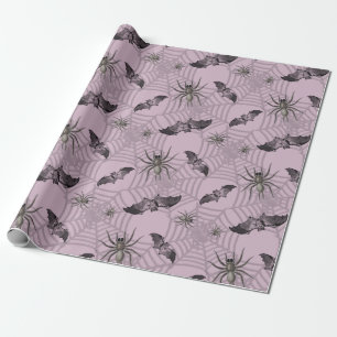 Papel De Presente Aranha assustadora do Halloween Bats