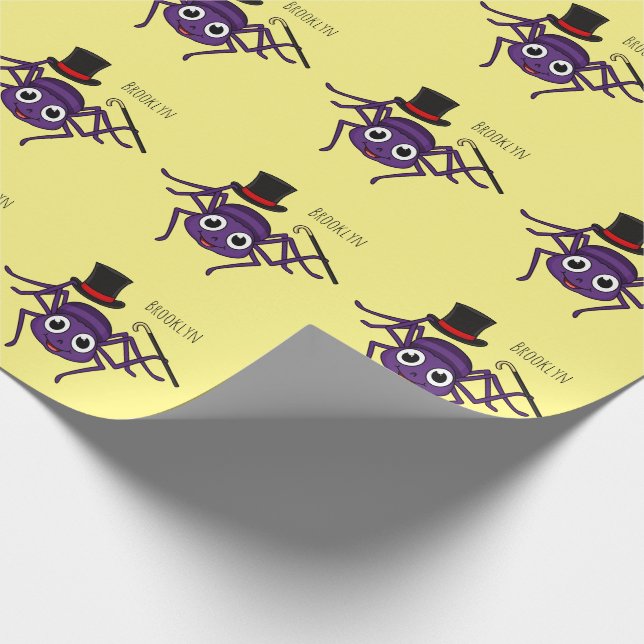 Papel De Presente Aranha-branca no desenho do chapéu (Ponta)