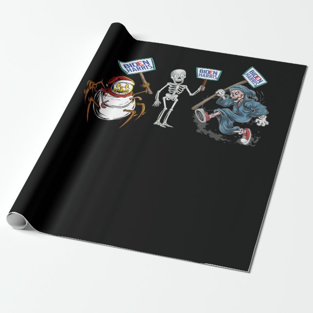 Papel De Presente Aranha |Caveira do Morto em execução Skeleton Snow (Desenrolado)
