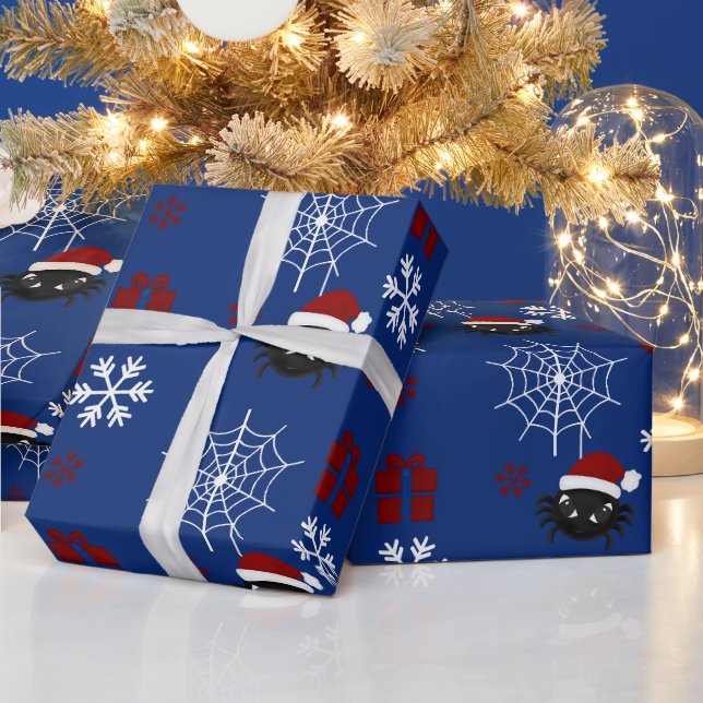 Papel De Presente Aranha de Natal Fofa Personalizada (Feriados)