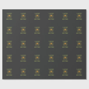 Papel De Presente Aranha Halloween Crânio Silencioso