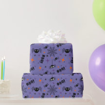 Aranha Spooky, Cobweb Gift Wrapping Paper Boo!