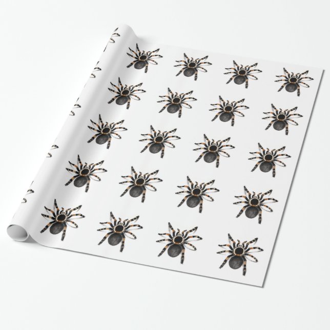 Papel De Presente Aranha unida vermelho do Tarantula (Desenrolado)
