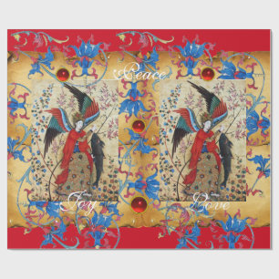 PAPEL DE PRESENTE ARCHANGEL RAPHAEL E PARCHES DE NATAL DE PEIXE