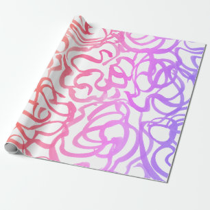 Papel De Presente Arco Arco Arco-Íris Moderno Abstrato Design de Aq