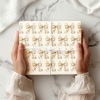 Papel De Presente Arco de champanhe com brilho Dourado
