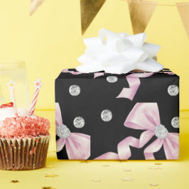 Papel De Presente Arco de coquete rosa-faísca 1rua