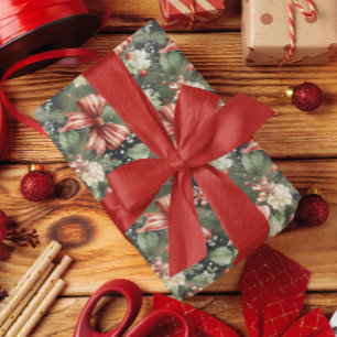 Papel De Presente Arco elegante de doces alegres de Natal