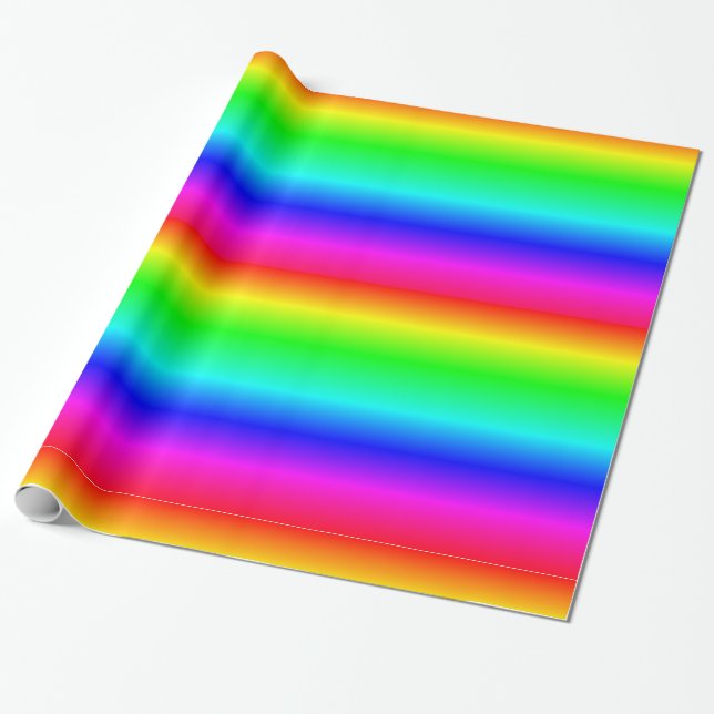 Papel de Presente Arco-íris (Desenrolado)