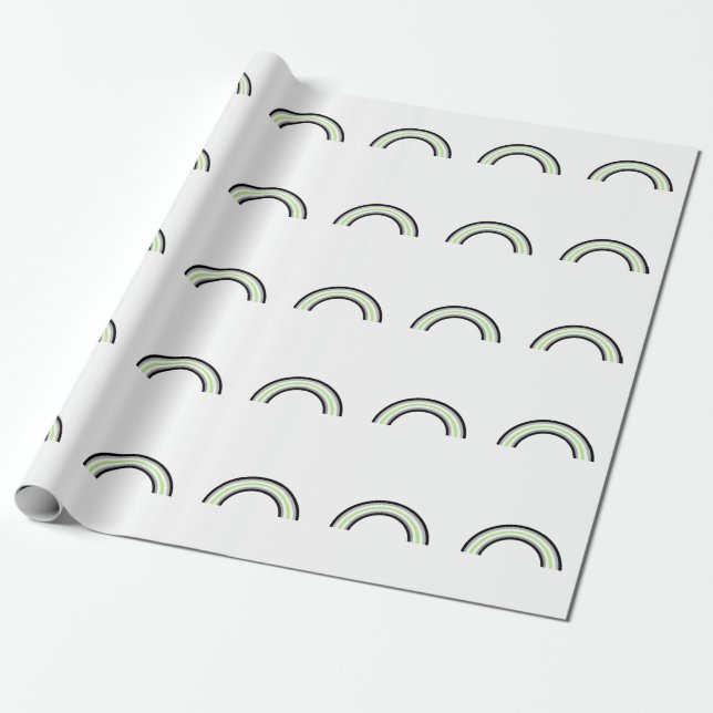 Papel De Presente Arco-íris Agênero (Desenrolado)