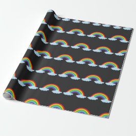 Papel De Presente Arco-íris Coloridos Autismo Conscientização Autist
