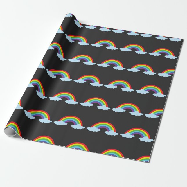Papel De Presente Arco-íris Coloridos Autismo Conscientização Autist (Desenrolado)