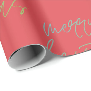 Papel De Presente Arco-íris Feliz Natal Belo Cereja Vermelha