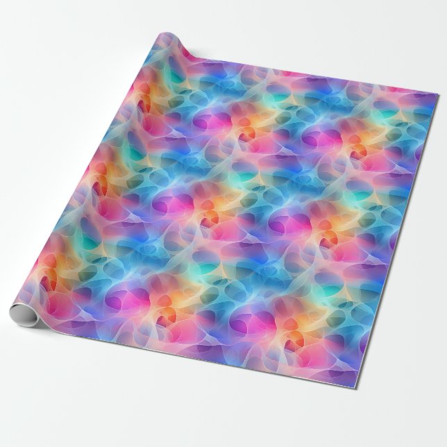 Papel De Presente Arco-íris Fluido Abstrato (Desenrolado)