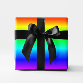 Papel De Presente Arco-íris Multicolor Ombre
