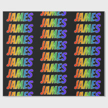 Arco-Íris Nome "JAMES"; Divertido e Colorido