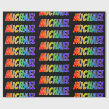 Arco-Íris Nome "MICHAEL"; Divertido e Colorido