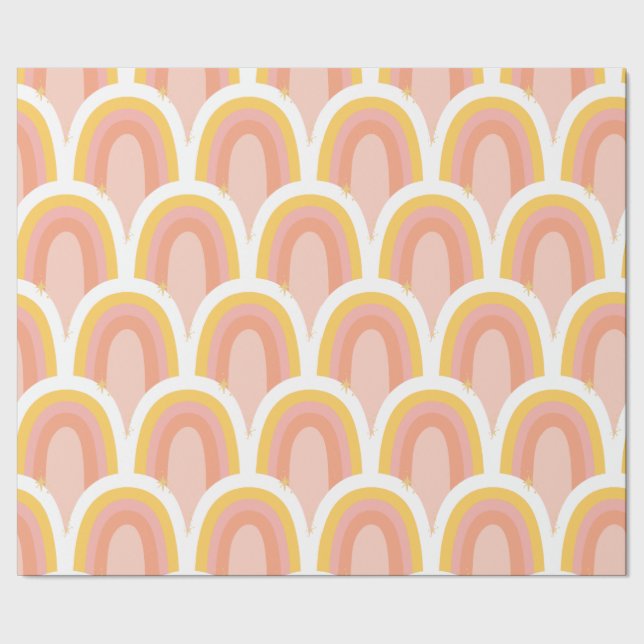 Papel De Presente Arco-Íris Retroativo (Barra)