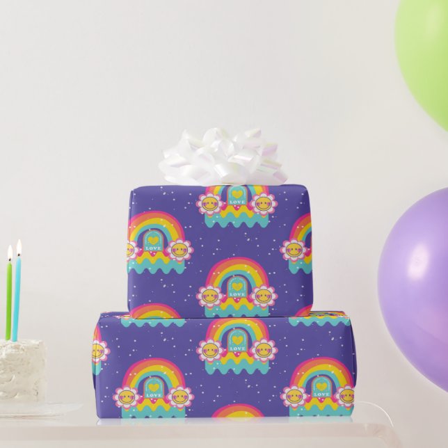 Papel De Presente Arco-íris se ame (Presentes para festas)