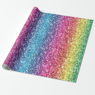 Papel De Presente Arco-Íris Sem Costura Largura-10