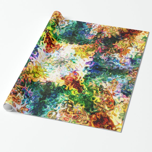 Papel De Presente Arco-Íris torcido Vapores Três (Desenrolado)