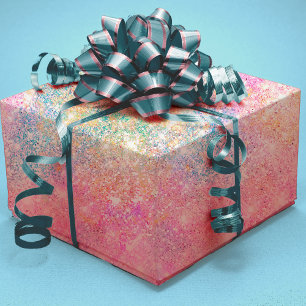 Papel De Presente Arco-íris unicórnio elegante e iridescente