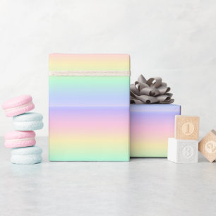Papel De Presente Arco-íris Vibrante e Alegre com Ombre Cor-Rica e C