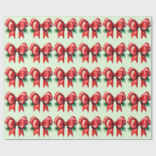 Papel De Presente Arco Vermelho com o Livro Verde Holly