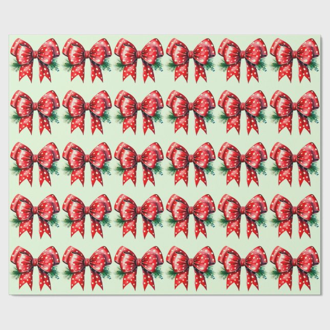 Papel De Presente Arco Vermelho com o Livro Verde Holly (Aberto)