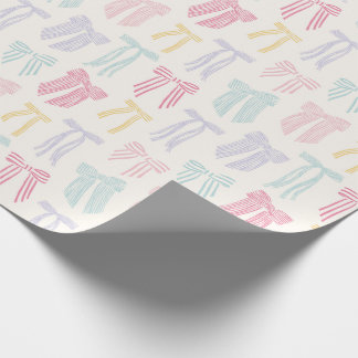 Papel De Presente Arcos coquetéis riscados com lilás amarelo rosa