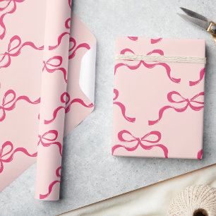 Papel De Presente Arcos de Natal cor-de-rosa