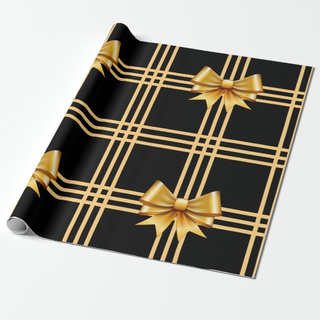 Papel De Presente Arcos Dourados no fundo preto (Desenrolado)