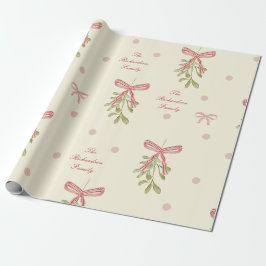 Papel De Presente Arcos Grandmillenares com Musgo Natalino Préppy