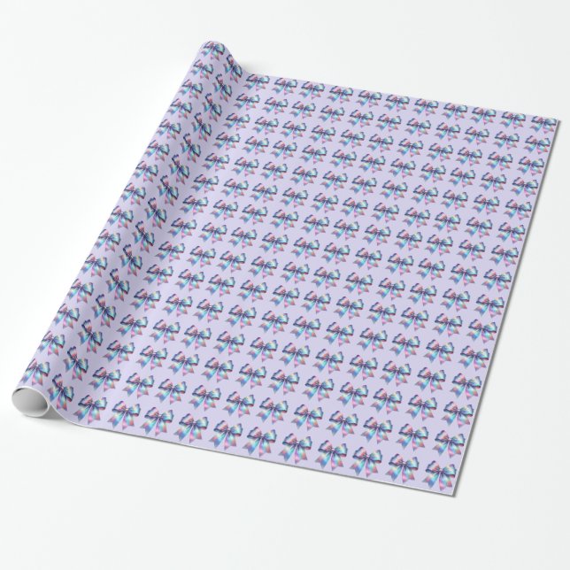 Papel De Presente Arcos Iridescentes Radiante (Desenrolado)
