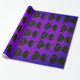 Papel De Presente Arcos pretos em roxo