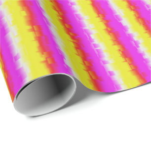 Papel De Presente Ardeco-Arco-Íris, Cor-de-rosa Amarelo