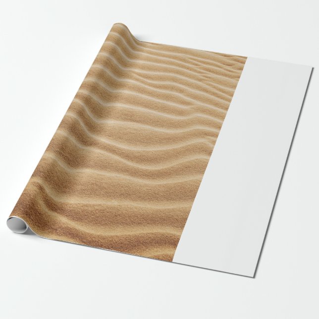 PAPEL DE PRESENTE AREIA MARAVILHADA COM SOMBRA DE PESSOA (Desenrolado)