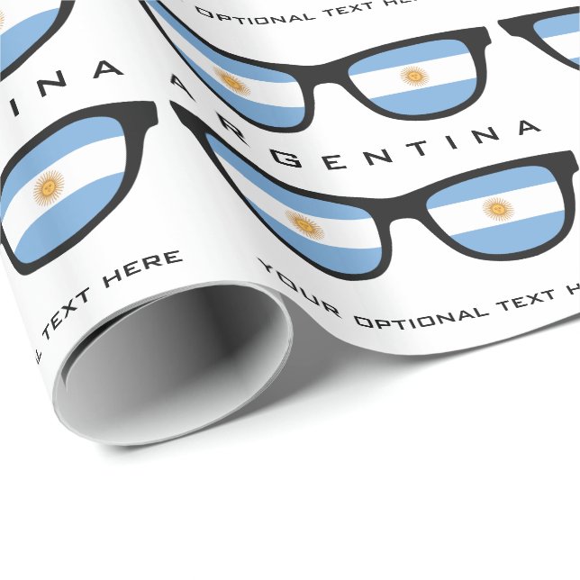 Papel De Presente Argentina Espalha texto personalizado e quebra de  (Ponta do rolo)